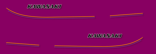 Kawasaki 400 stickers - a4,