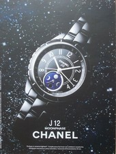 Pubblicità Advertising Ritaglio Italian 2013 OROLOGIO WATCH CHANEL J12 MOONPHASE