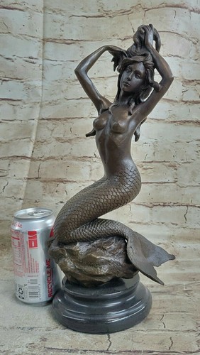 Bronzo scultura statua mermaid - scultura,