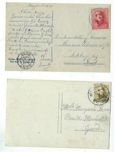 Due 1920 belgio ppc gand - 1920,