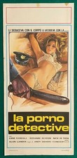 LOCANDINA ORIGINALE LA PORNO DETECTIVE RANDAL ADULT SEXY HARD CULT