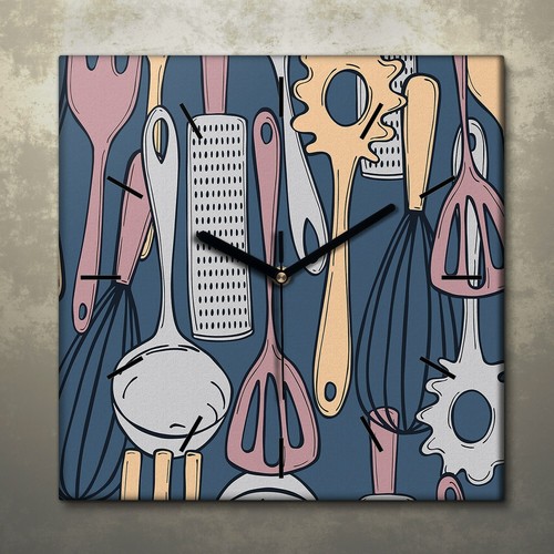 Decorazione tela orologio