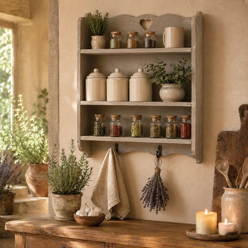 Mensola parete legno shabby - mensola,