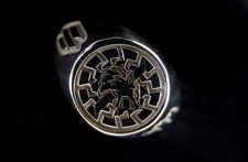 Anello Militare Lupo Mannaro Forze Armate Ucraina Ucraina Argento Massiccio .925