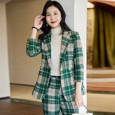 Tailleur verde scozzese - tailleur,