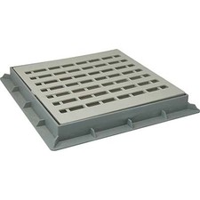 CHIUSINO GRIGLIATO X POZZETTO DERIVAZIONE - PLASTICA CM 30X30 + TELAIO