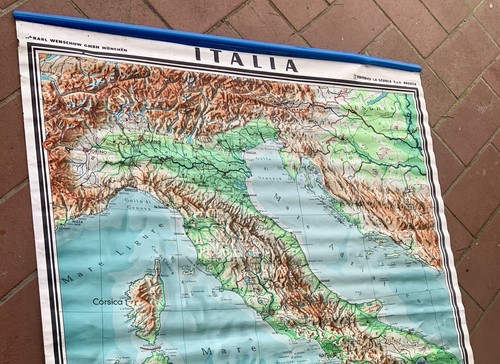 Vintage grande 139x191cm mappa - vintage,