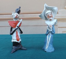 Coppia sculture statuine in