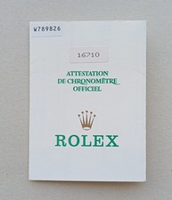 ROLEX Garanzia Warranty Booklet Paper Gmt-Master 16710 / W