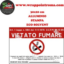 CARTELLO VIETATO FUMARE 20x30