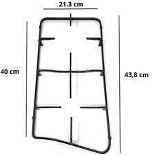 Griglia smaltata nera 2 fuochi destra cucina gas Terim Onofri  43,8x 40x21,3 CM