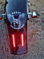 Parafango posteriore basso lungo esteso Harley Davidson Softail Fatboy 200 con luce led