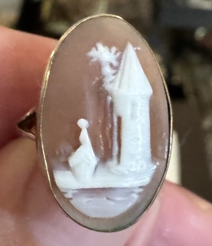 Anello pellegrinaggio cammeo