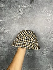 Cappello Panama Aquascutum reversibile a scacchi vintage anni 90