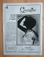 GRANLINE INTIMO FEMMINILE REGGISENO PUBBLICITÀ ADVERTISING 1967 CM 33 X 25