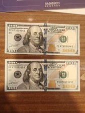 Lotto 2 Banconote 100 Dollari