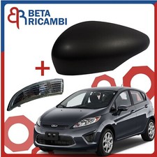 Calotta Specchietto Ford Fiesta VI 6 Lato Sinistro SX Guida Nera + Freccia
