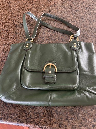 Borsa coach pelle verde - borsa,