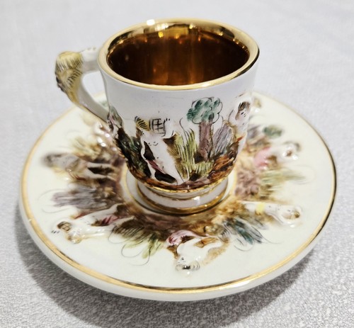 Piattino tazza capodimonte - r.,