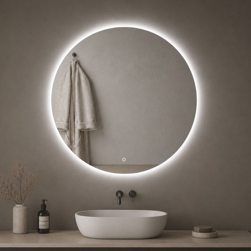 Specchio tondo led - specchio,