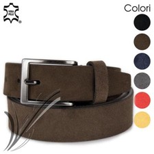 Cintura scamosciata cinta camoscio artigianale vera pelle da uomo ragazzo 2026