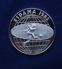RARA GRANDE MEDAGLIA argento 1982 calcio calcio mondiali FIFA SPAGNA OTTIMA QUALITÀ