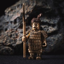 Statuina soldato Qin. Statua magnetica guerriero in terracotta. Regalo da collezione