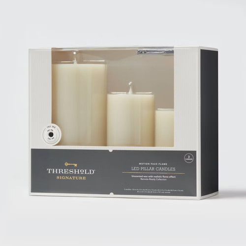 Candele led crema 3pz - candele, soglia
