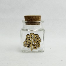 27020 Bomboniere Barattolo in Vetro con Albero della Vita in Legno Porta Confett