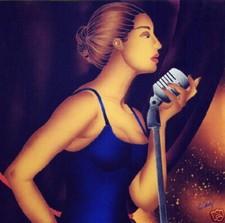 KINO MISTRAL "Jazz Singer" Litografia cm.35x35 +COA