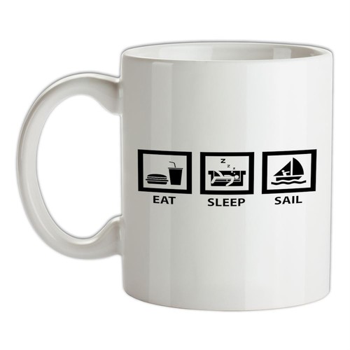Eat sleep sail - -, ceramic