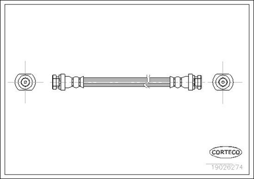 Tubo freno corteco 19026274 - freno,