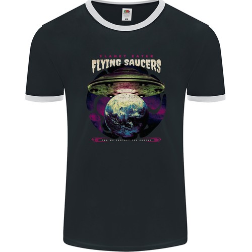 Maglietta ringer uomo ufo - maglietta,