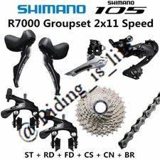 Gruppo bici da strada Shimano 105 R7000 2x11 11-28T-34T ST-R7000 SENZA B.B&Crank 6 pezzi