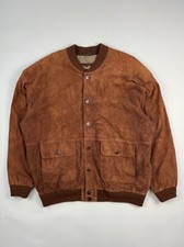 suede bomber jacket brown XL