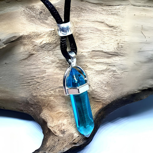 Ciondolo ossidiana blu