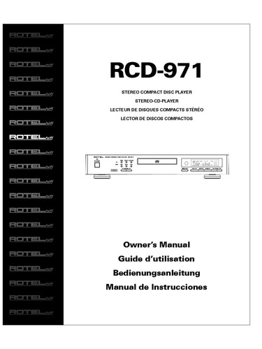 Rotel rcd 971 lettore - rotel,