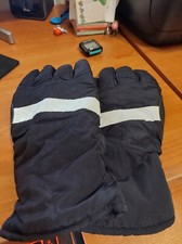 guanti neri in goretex e pelle