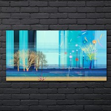Painting Abstract Park Trees