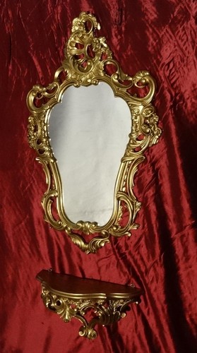 Specchio parete con ripiano - da,