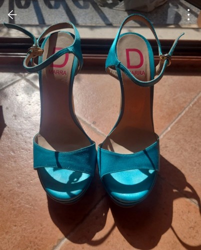 Sandali azzurri con tacco - sandali,