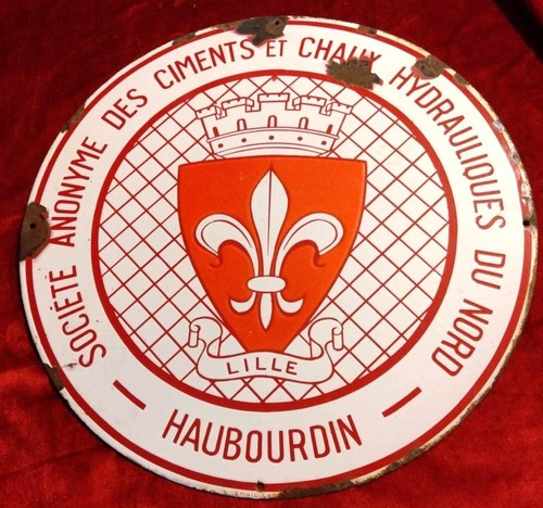Vintage french enamel sign - vintage,