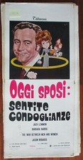 locandina originale OGGI SPOSI: SENTITE CONDOGLIANZE prima ed.1972 JACK LEMMON