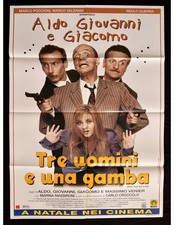 manifesto TRE UOMINI E UNA GAMBA aldo giovanni giacomo venier A360