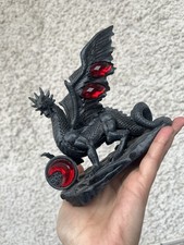Statuetta Drago gotico nero