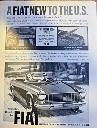 Rivista pubblicità 1963 - 1963, fiat