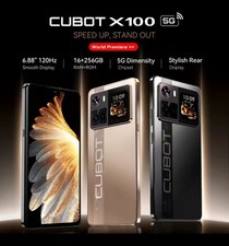 Telefono Cubot X100 5G 16+256 GB nero doppio schermo 6,88" DualSim 64 MP NFC Android 15