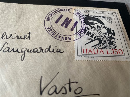 Busta francobollo marinetti - francobollo,