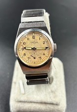 Tresor Siegerin Prewar circa 1938 military sports watch by Alpina all steel