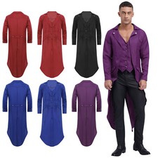 Cappotto Uomo Show Coda Mago Capispalla Festa Giacca Fantasia Blazer Retrò